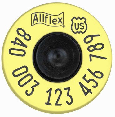 Allflex RFID Bag of USDA 840 FDX EID Ear Tags with Buttons (20/bag)