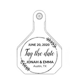 Y-TEX Large Save the Date Tag Customized on Both Sides