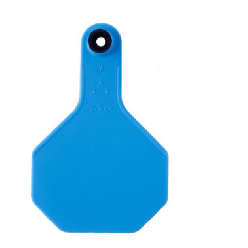 Y-Tex AA Medium 3* Custom 1 Side Tag With Button - Tamperproof - USDA 840 Visual