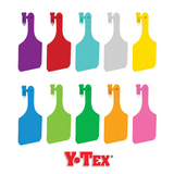 Y-Tex 1 Piece Y-Tag Cow Custom 1 Side Tag - 100 tags with Free Applicator