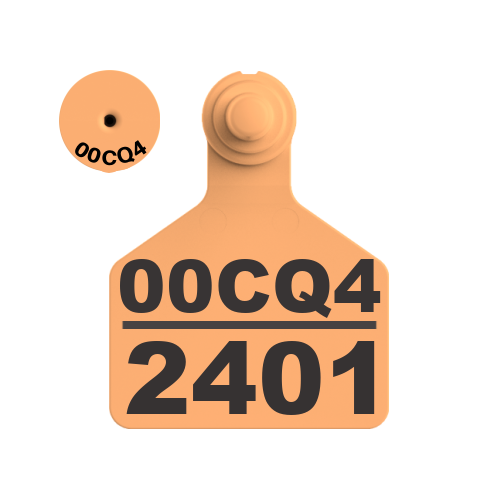 ZTag Stockman Medium (Calf Size) with Unique Number and Management Number Deer Tag With Button - TPWD