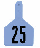 Z-Tag Bag of Z1 1-Piece Cow Pre-Numbered Tags (25/bag)