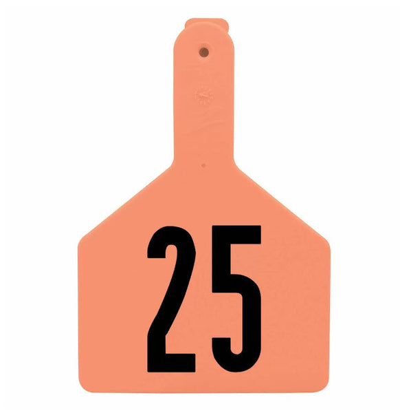 Z-Tag Bag of Z1 1-Piece Long Neck Calf Pre-Numbered Tags (25/bag)
