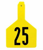 Z-Tag Bag of Z1 1-Piece Long Neck Calf Pre-Numbered Tags (25/bag)