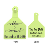 Z Tag Maxi Save the Date Tag Customized on Both Sides