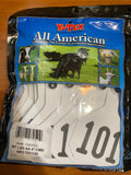 Y-Tex AA Bag of Large 4* Pre-Numbered (101 to 200) Ear Tags With Buttons (100/bag)
