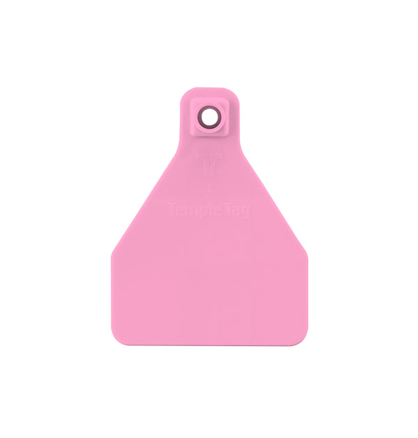TEMPLE TAG Herdsman Tamperproof Medium Calf Blank Ear Tag with Button (25/bag)
