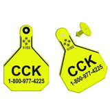 Y-Tex AA Large 4* Custom 2 Sides Tag With Button
