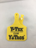 Yellow Y-TEX Y-Tags 1 pc Calf Numbered 1 to 100 Ear Tags (100/bag) in stock