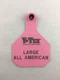 Y-Tex AA Large 4* Custom 2 Sides Tag With Button