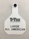 Y-Tex AA Large 4* Custom 2 Sides Tag With Button