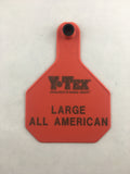 Y-Tex AA Large 4* Custom 2 Sides Tag With Button