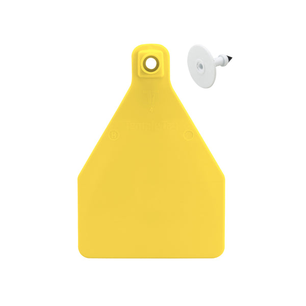 Temple Herdsman Large Cow Blank Ear Tags with Buttons (25/Bag)