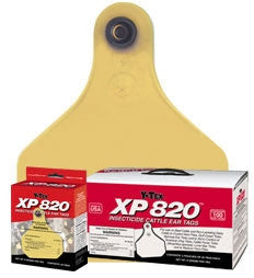 Y-Tex Insecticide Box of XP820 Blank Tags With Buttons (20/box) - Synergized Macrocyclic Lactone