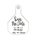Y-TEX Large Save the Date Tag Announcement
