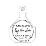 Y-TEX Large Save the Date Tag Announcement